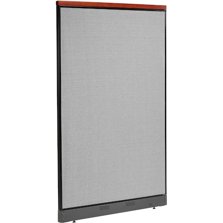 Interion By Global Industrial Interion Deluxe Non-Electric Office Partition Panel with Raceway, 48-1/4inW x 101-1/2inH, Gray 695789DNGY